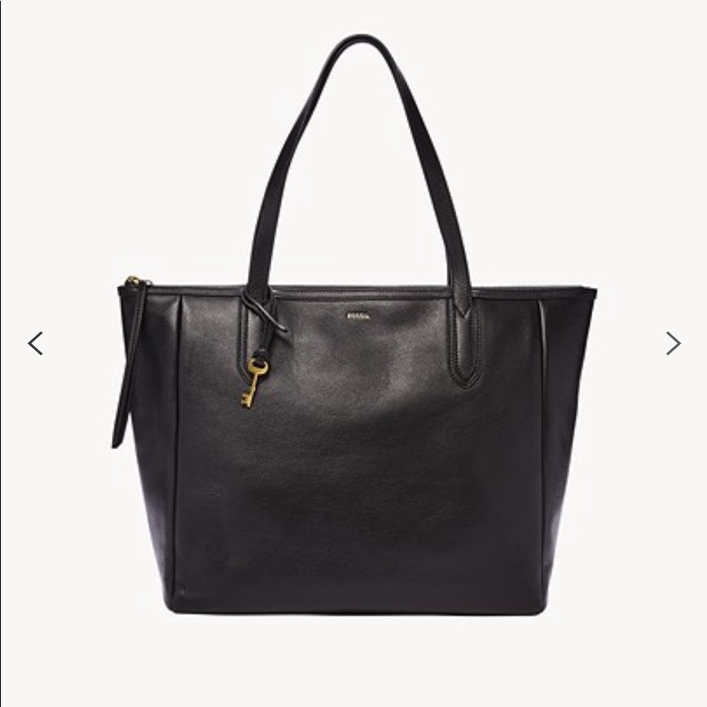 Fossil Sydney Tote, Black Leather